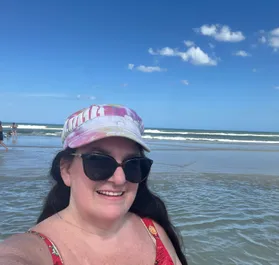 Christine at the beach in Florida